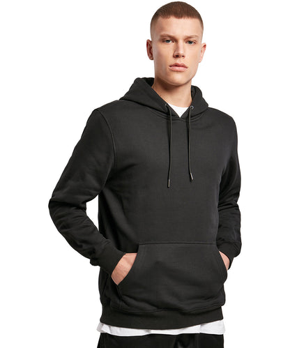 Heather Grey premium hoodie front view