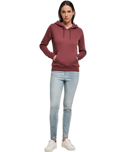 White Women's organic hoodie front view