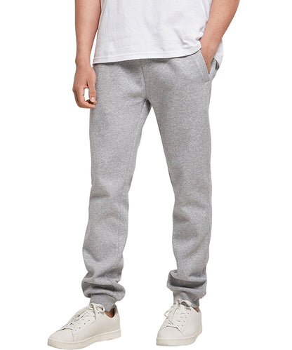 Heather Grey organic basic sweatpants front view