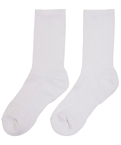 White crew socks front view