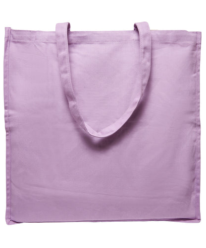 Soft Lilac oversized canvas tote bag front view