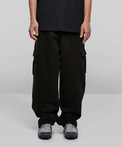 Heather Grey 90s cargo sweatpants front view