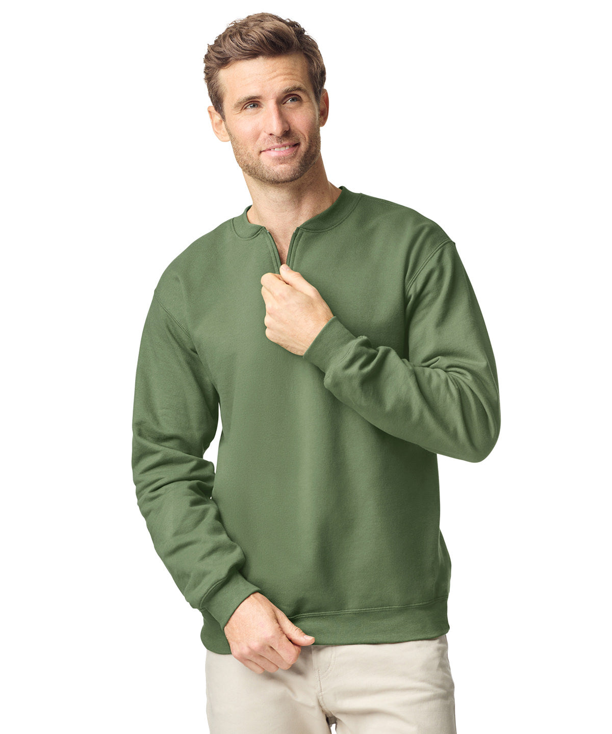 Unisex Custom Printed or Embroidered Zip-Up Quarter Zip Quarter Zip Sweatshirt