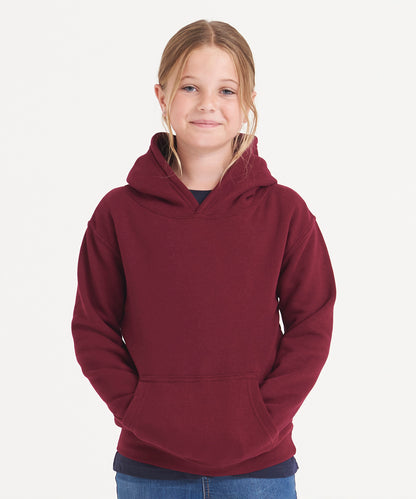 Royal Blue kids organic hoodie front view