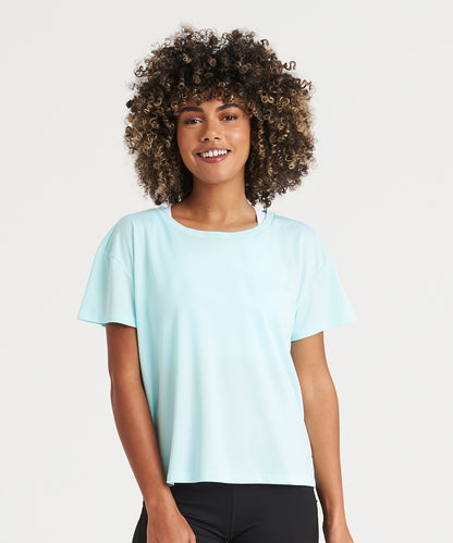 White Women’s open back t front view