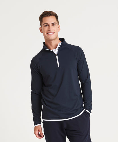 Royal Blue/Arctic White cool ½ zip sweatshirt front view