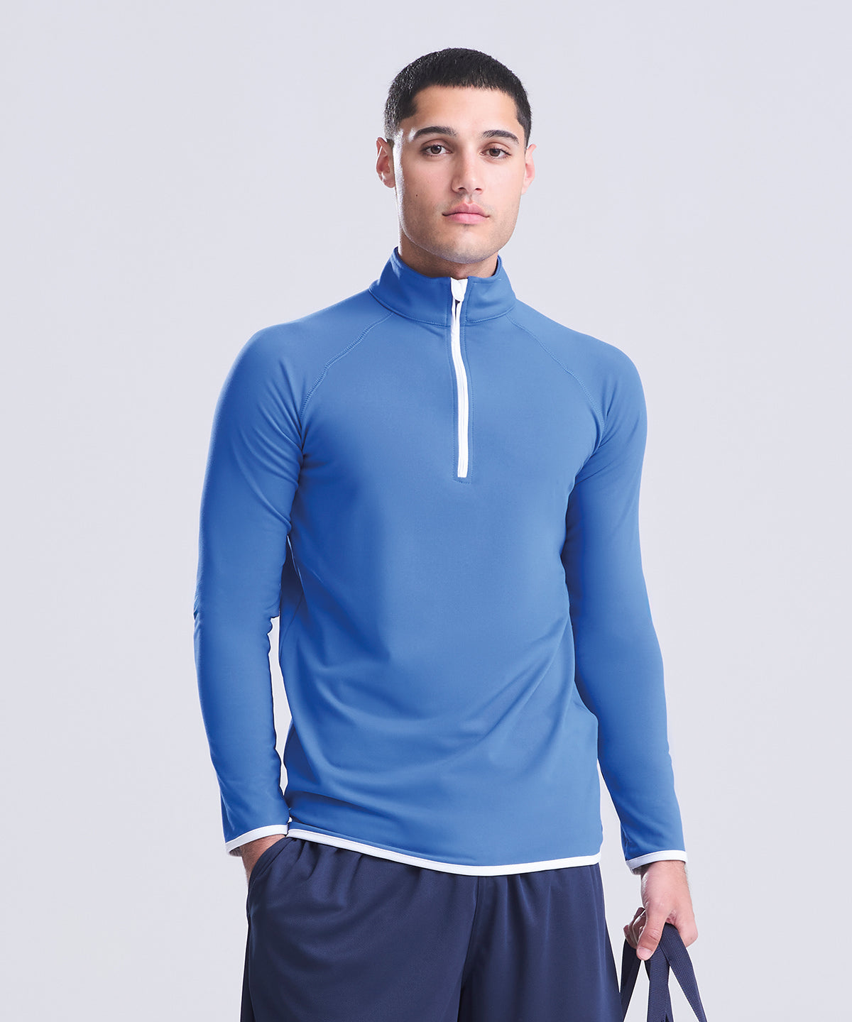 Men's Custom Printed or Embroidered Reflective Performance Quarter Zip Sweatshirt