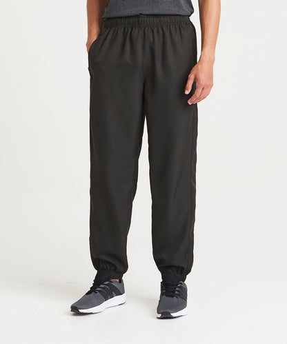 Jet Black active trackpants front view