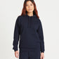 New French Navy epic print hoodie front view