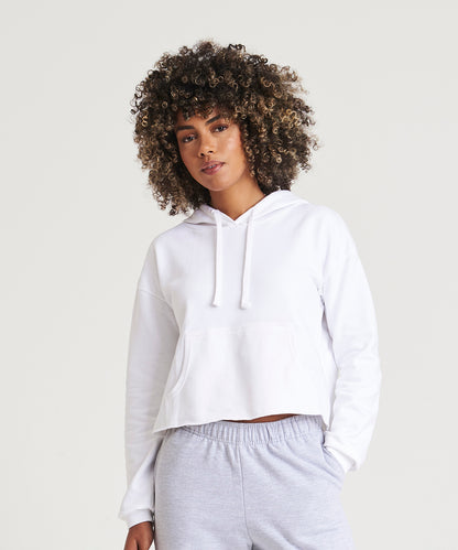 Jet Black Women's cropped hoodie front view