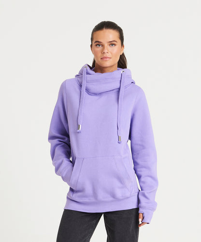 Vanilla Milkshake cross neck hoodie front view