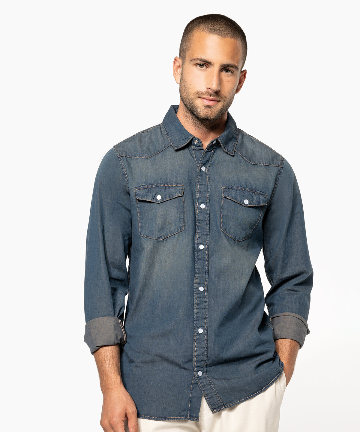 Men's Custom Printed or Embroidered Cotton Workwear Shirt