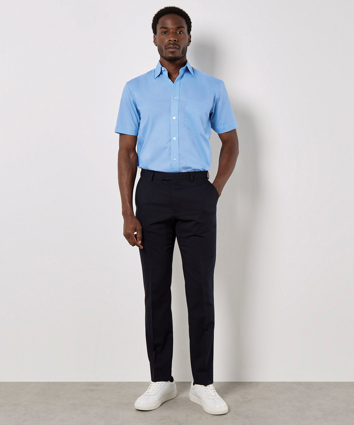 Men's Custom Printed or Embroidered Short Sleeve Cotton Workwear Shirt