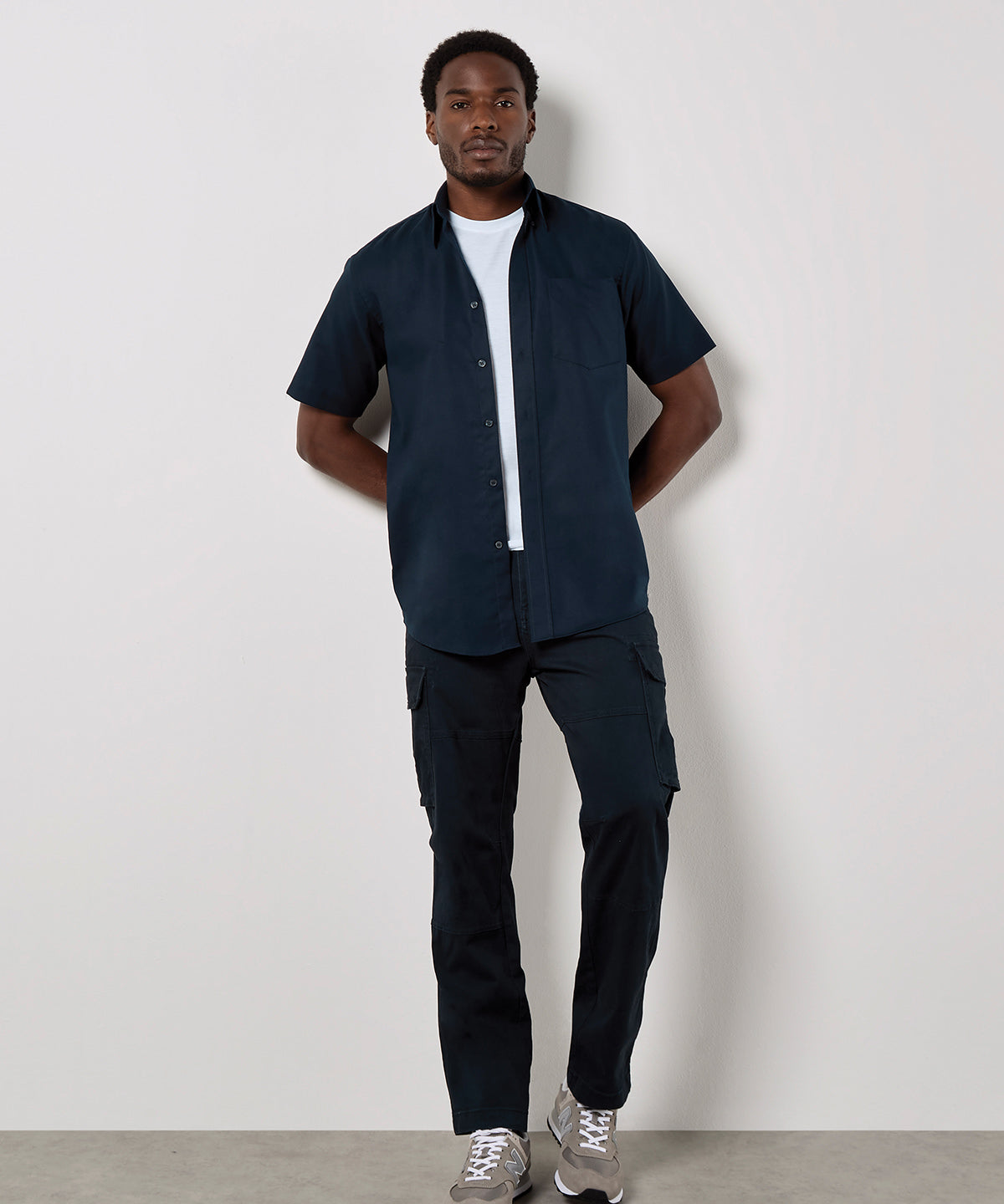Men's Custom Printed or Embroidered Short Sleeve Cotton Workwear Shirt