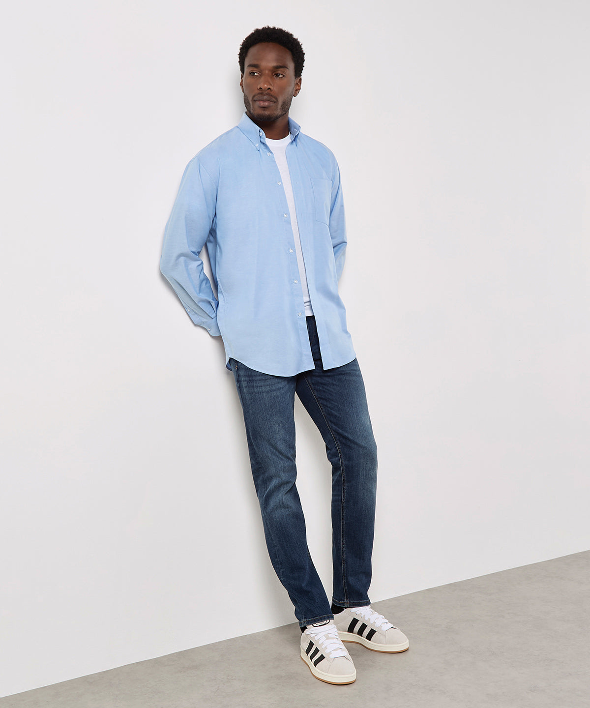 Men's Custom Printed or Embroidered Long Sleeve Cotton Workwear Shirt