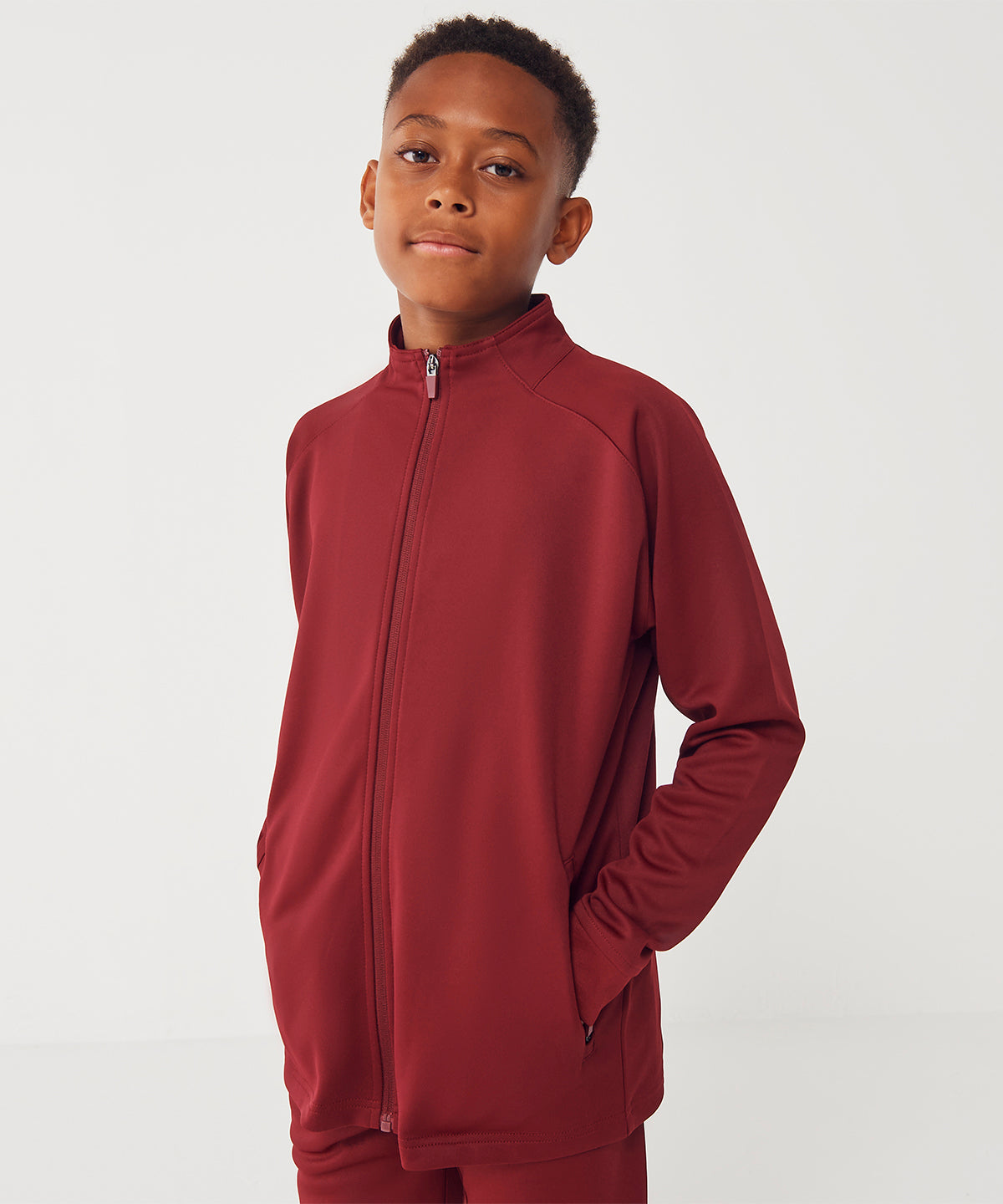 Kids Custom Printed Performance Contrast Tracksuit Top