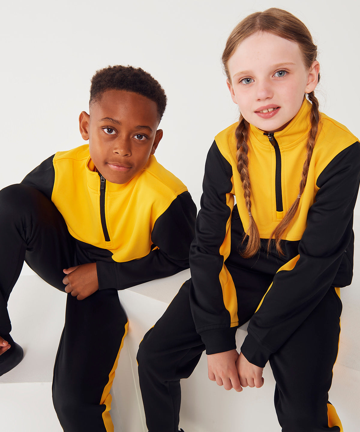 Kids Custom Printed Zip-Up Quarter Zip Tracksuit Top