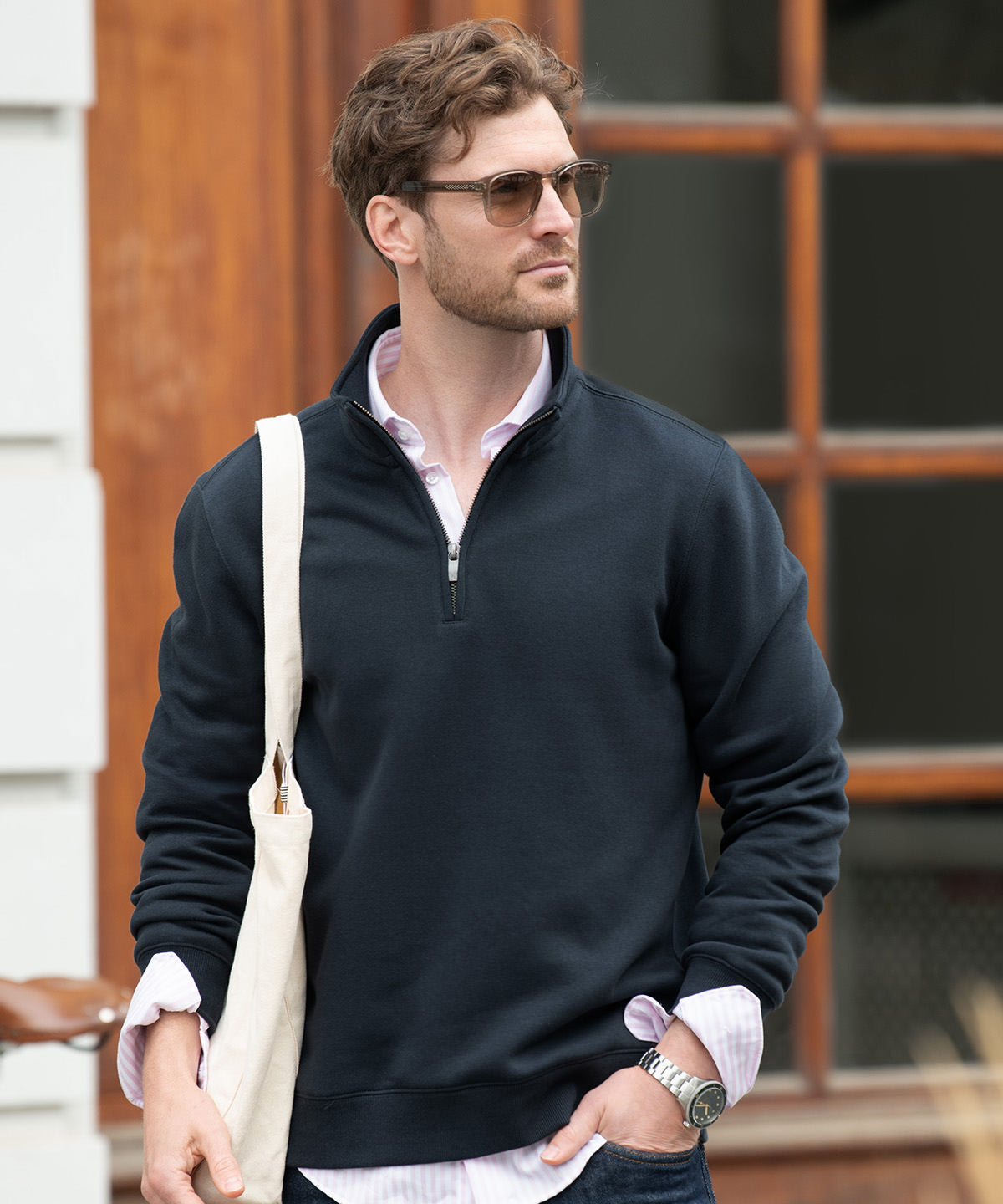 Glendale unisex 1/4-zip sweatshirt