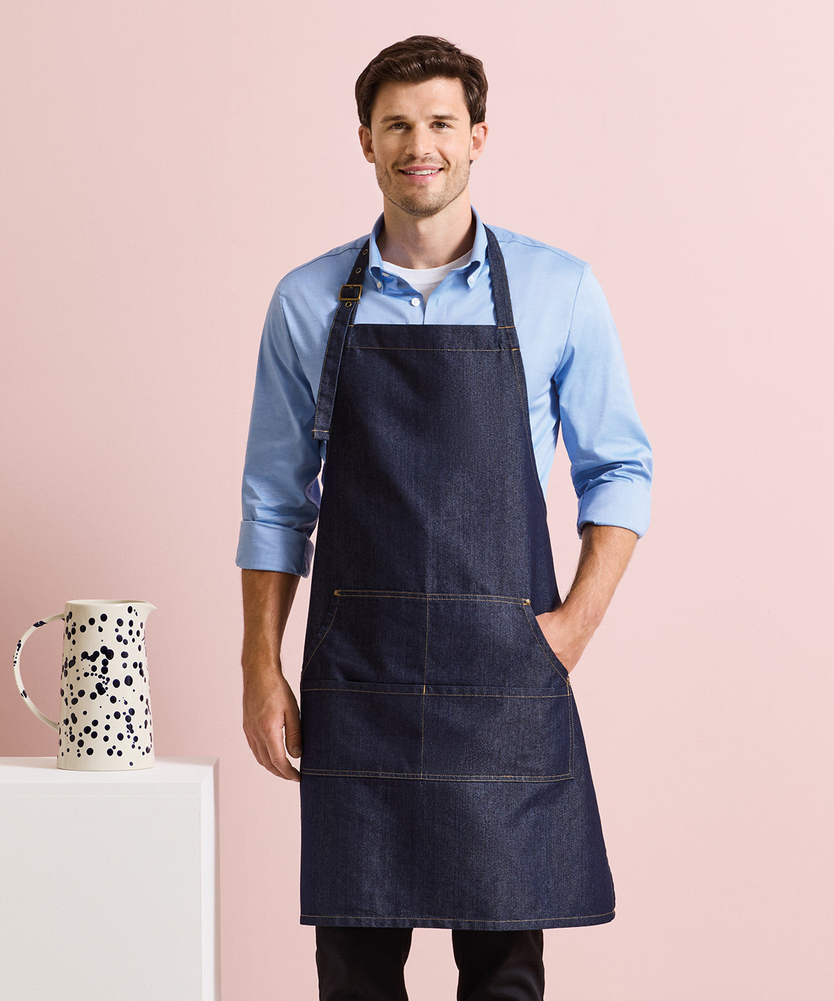 Men's Custom Printed Chef Contrast Workwear Apron