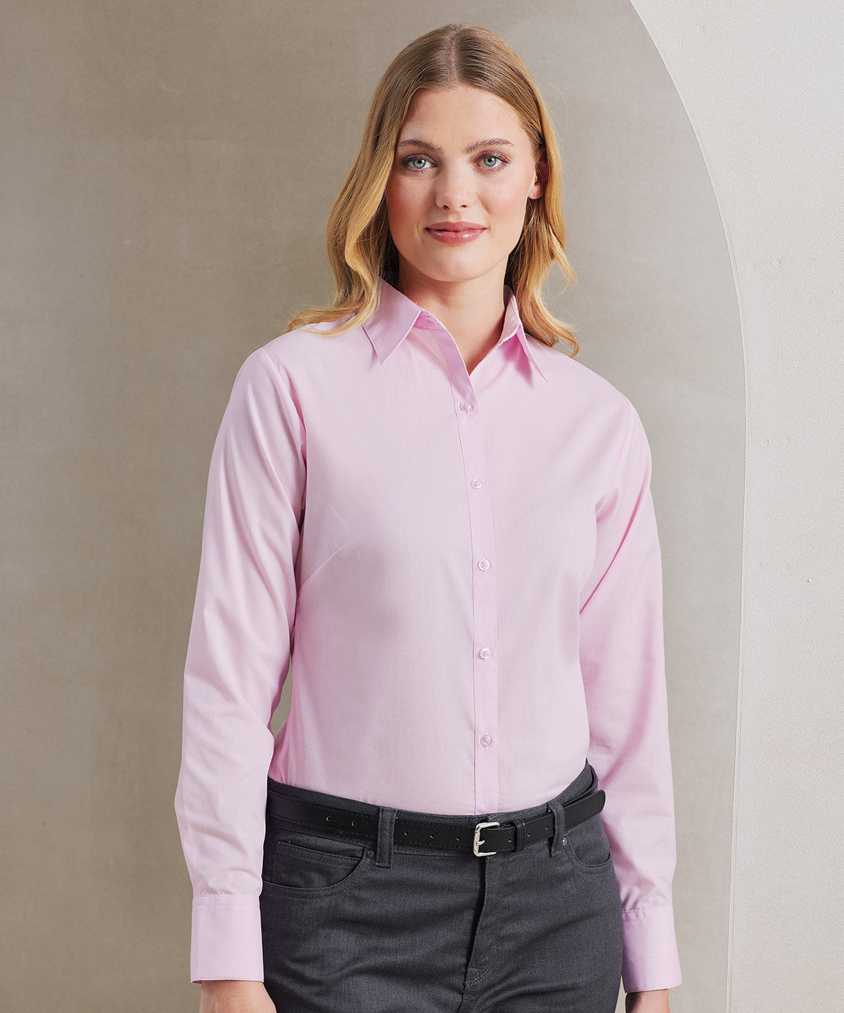 Women's Custom Printed or Embroidered Long Sleeve Workwear Blouse