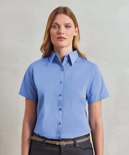 Women's Custom Printed or Embroidered Short Sleeve Workwear Blouse