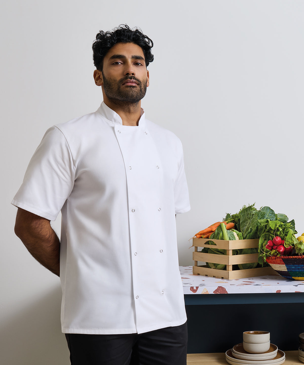 Custom Printed or Embroidered Short Sleeve Chef Chef Jacket