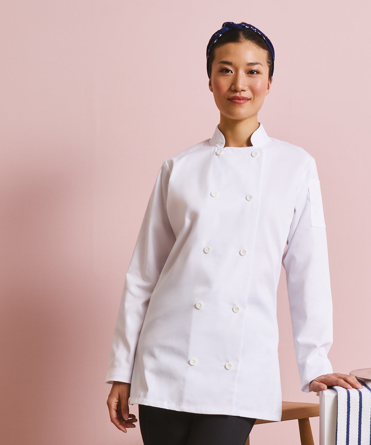 Women's Custom Printed or Embroidered Long Sleeve Chef Chef Jacket