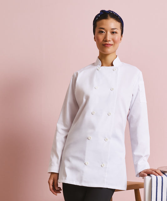 Women's Custom Printed or Embroidered Long Sleeve Chef Chef Jacket