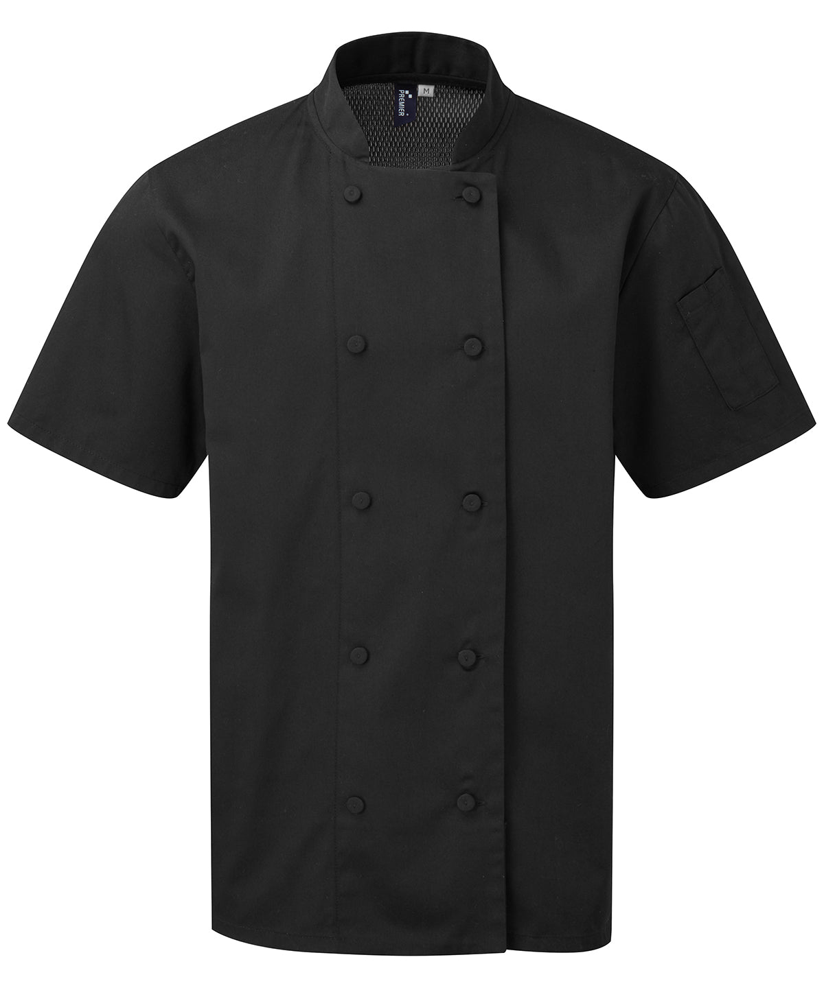 Men's Custom Printed or Embroidered Performance Short Sleeve Chef Jacket