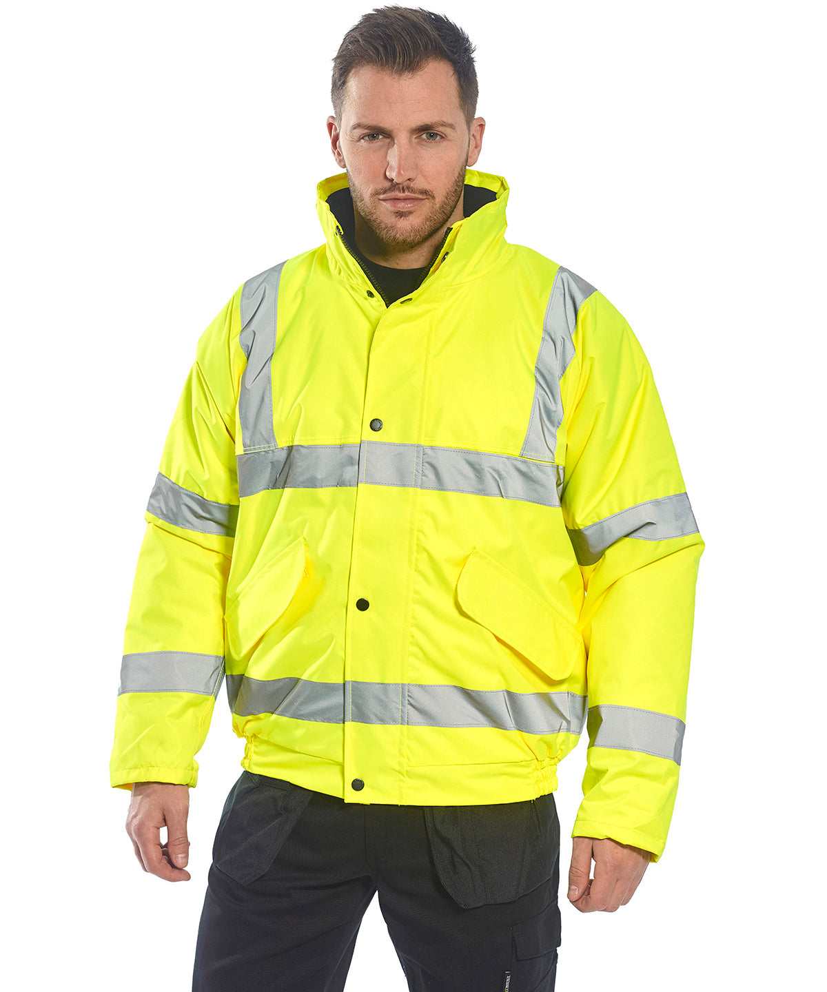 Men's Custom Printed or Embroidered Hi-Vis Zip-Up Jacket