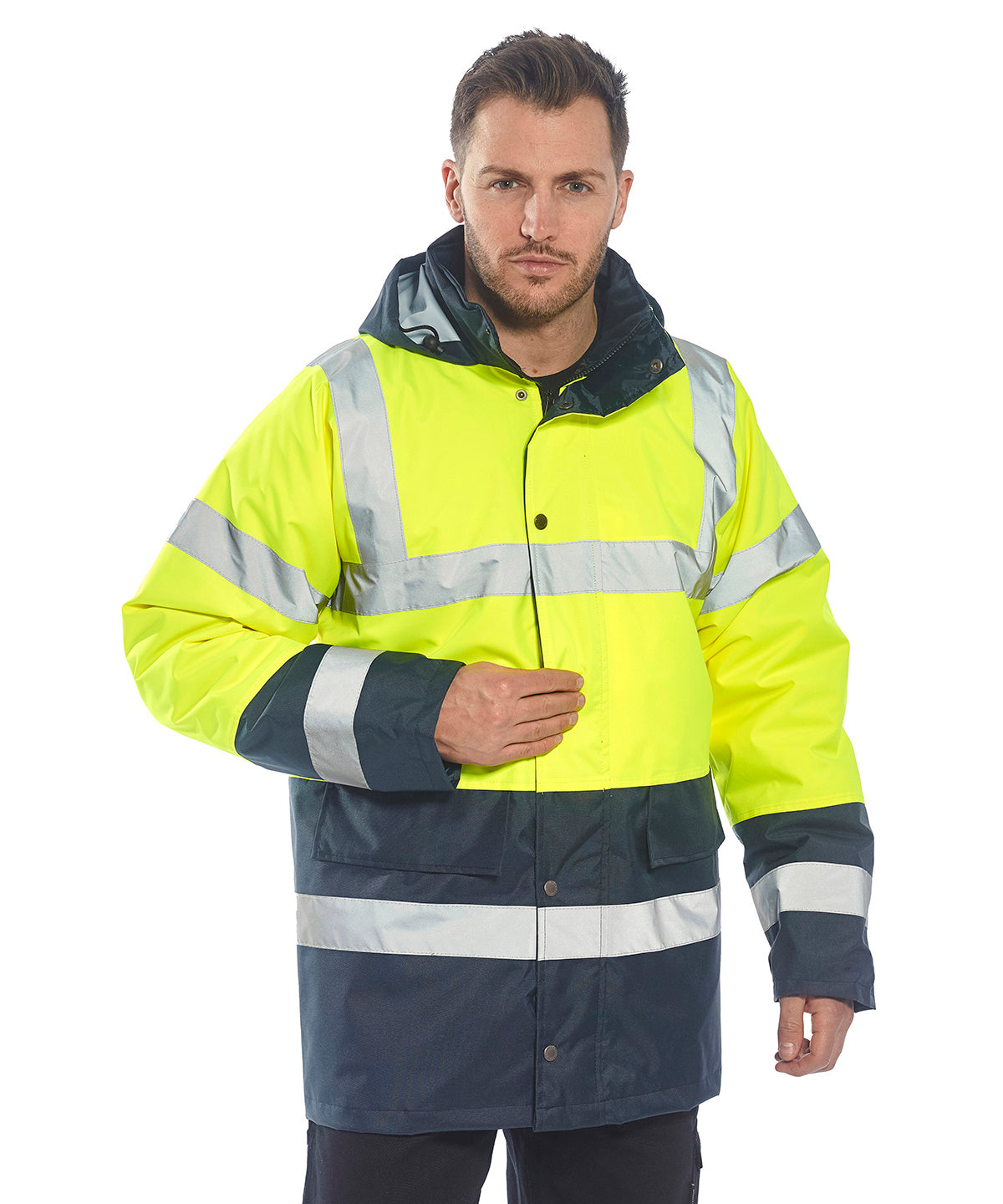 Men's Custom Printed or Embroidered Hi-Vis Waterproof Jacket