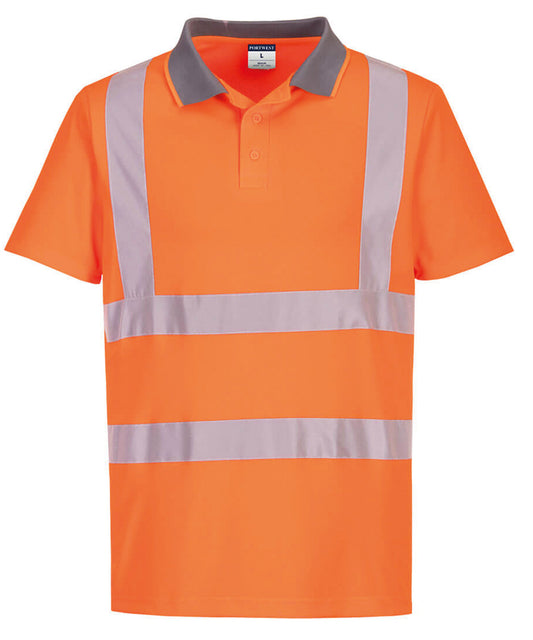 Men's Custom Printed or Embroidered Hi-Vis Organic Polo Shirt