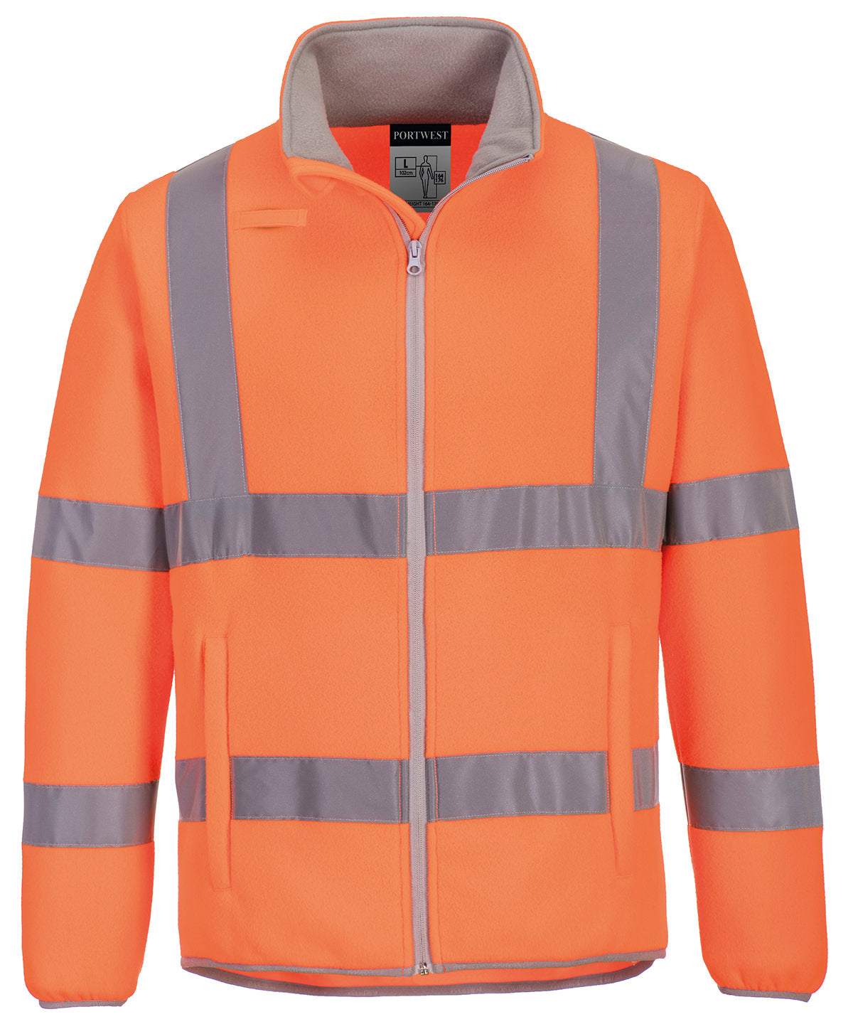 Men's Custom Printed or Embroidered Hi-Vis Organic Fleece Jacket