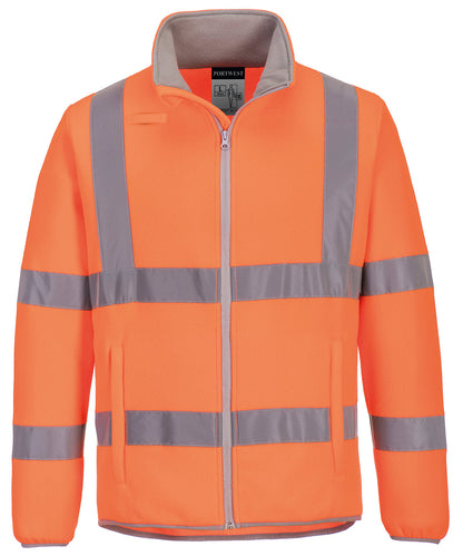 Men's Custom Printed or Embroidered Hi-Vis Organic Fleece Jacket