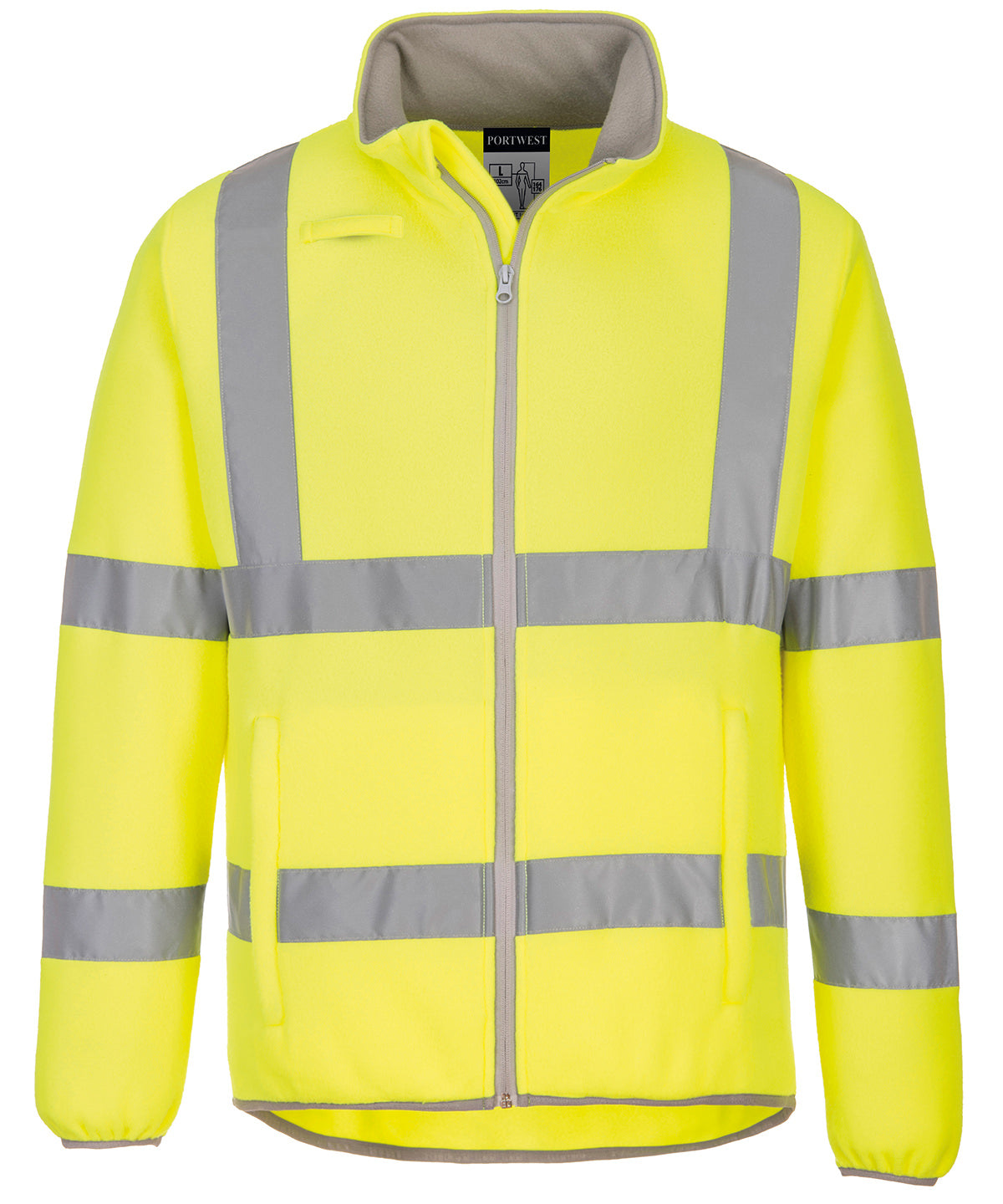 Men's Custom Printed or Embroidered Hi-Vis Organic Fleece Jacket