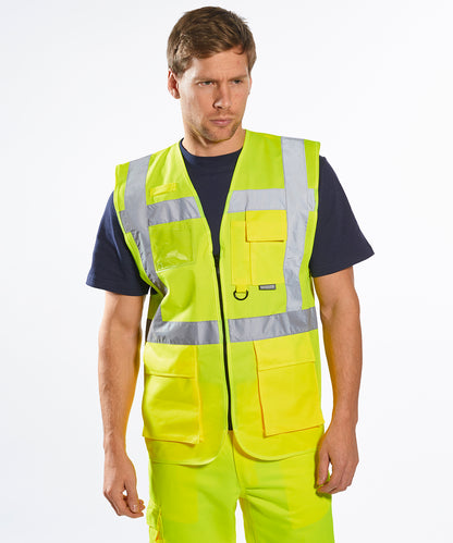 Men's Custom Printed Hi-Vis Contrast Safety Vest