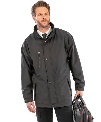 Black city executive jacket front view