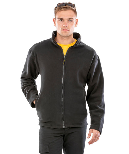 Navy horizon high-grade microfleece jacket front view
