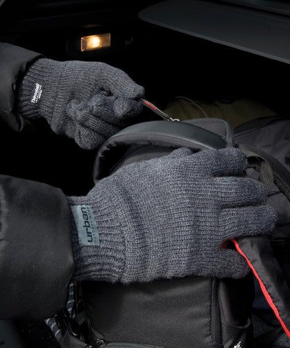 Navy classic fully-lined thinsulate™ gloves front view