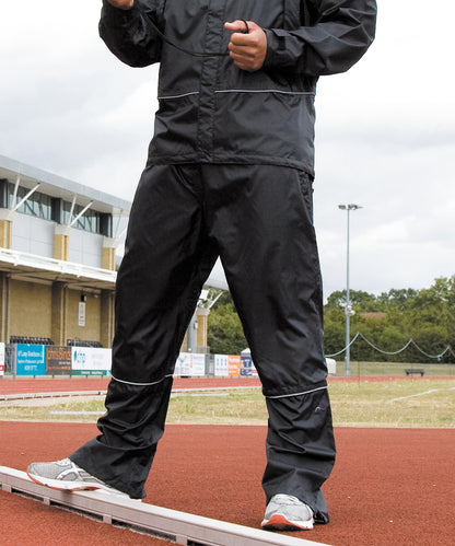 Black waterproof 2000 pro-coach trousers front view