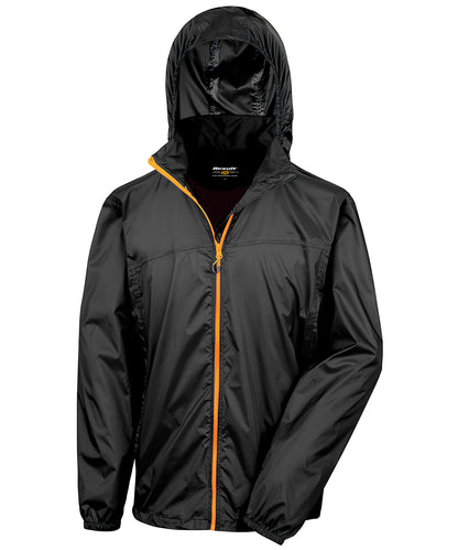 Navy/Lime hdi quest lightweight stowable jacket front view