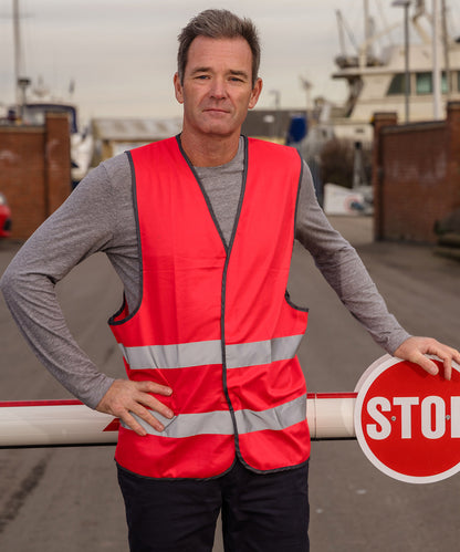 White* core hi-vis vest front view