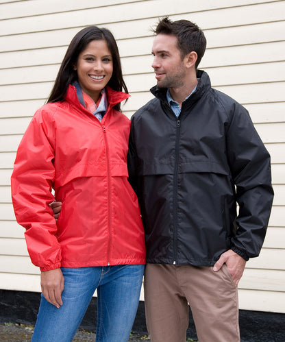 Red core lightweight jacket front view