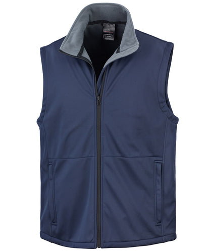 Red core softshell bodywarmer front view