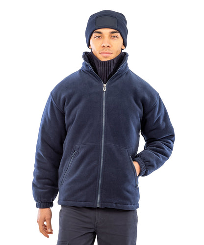 Navy core padded winter fleece front view