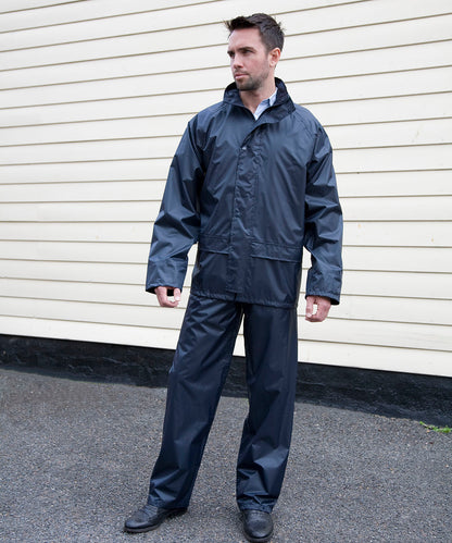 Royal core rain suit front view