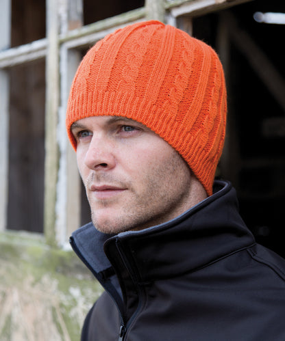 Navy mariner knitted hat front view