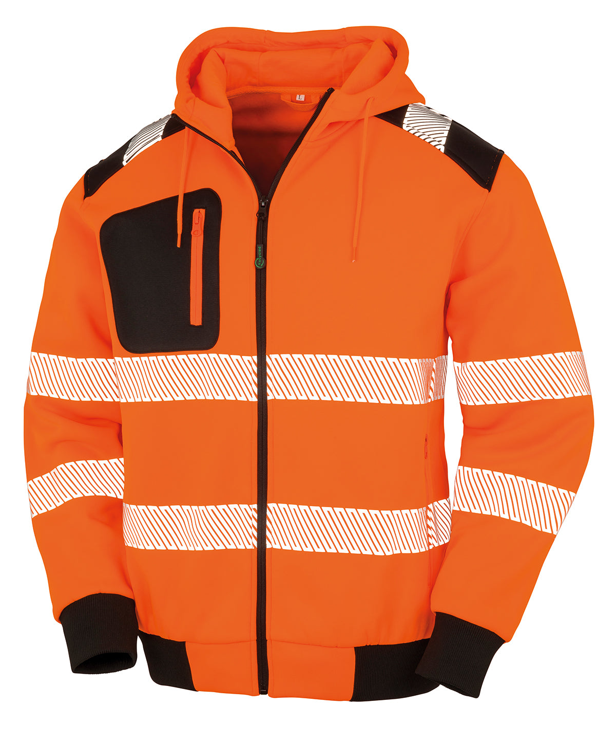 Men's Custom Printed or Embroidered Organic Recycled Zip-Up Hoodie