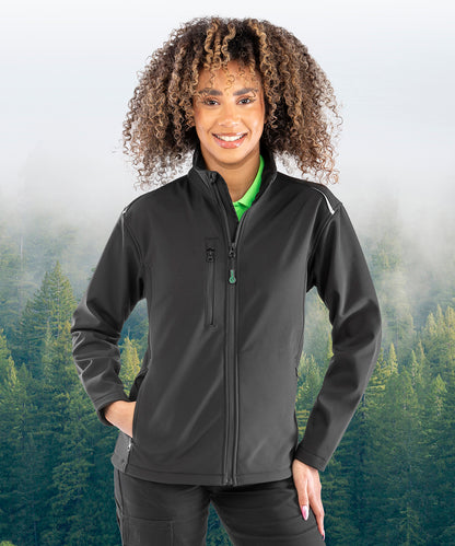 Women's Custom Printed or Embroidered Organic Recycled Softshell Jacket