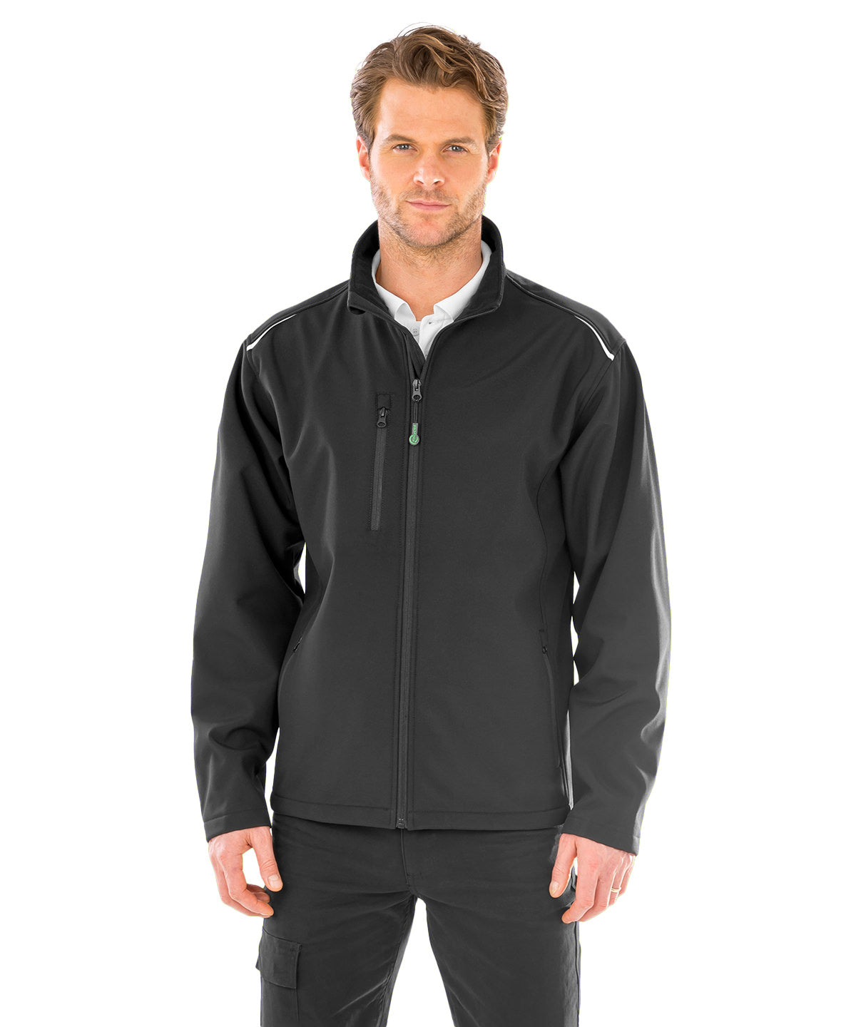 Unisex Custom Printed or Embroidered Organic Recycled Softshell Jacket